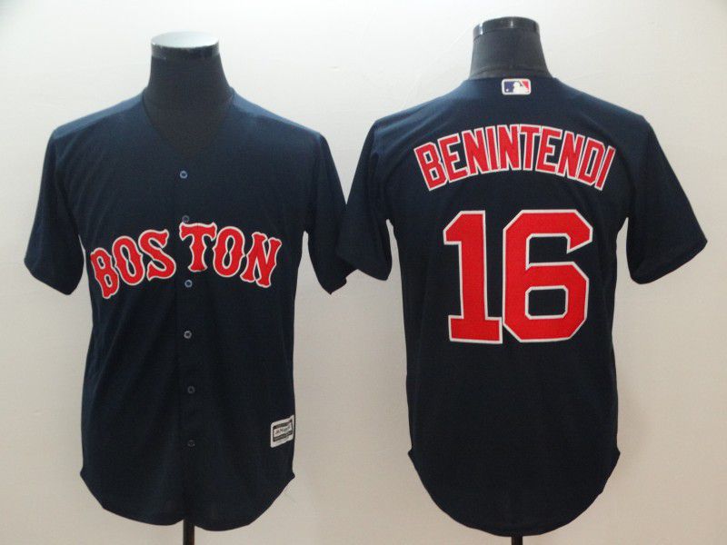 Men Boston Red Sox #16 Benintendi Blue Game MLB Jerseys->women mlb jersey->Women Jersey